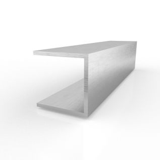 Aluminium U-profiel gleich. 60 MM 6060 T6