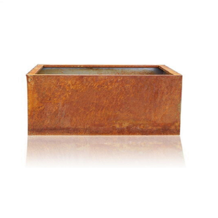 Pflanzgefäß aus Cortenstahl mit Boden 500 X 1000 MM