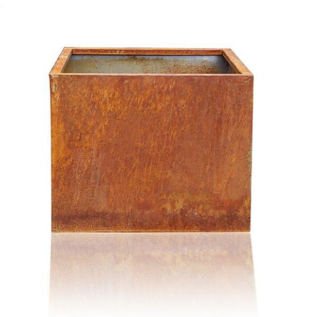 Pflanzgefäß aus Cortenstahl ohne Boden 300 X 300 MM