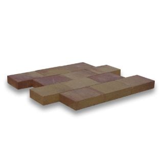 Gelb-Braun Pflastersteine gerade