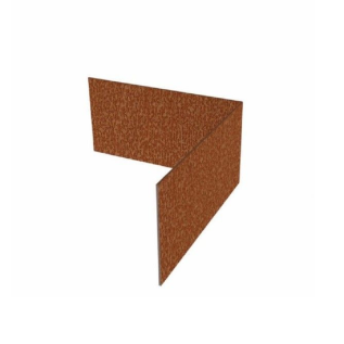 Einfassung aus Cortenstahl Ecke gerade 250 X 250 MM