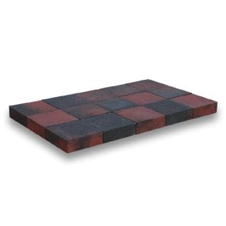 Rot-Schwarz Pflastersteine gerade