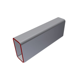 RVS Kokers 80 X 40 X 3 MM rvs rechth koker