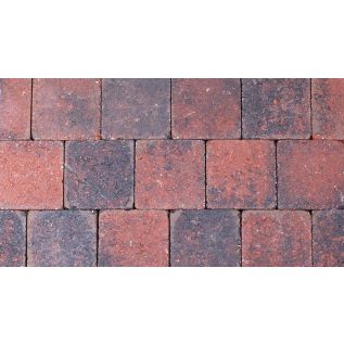 Rot-Schwarz Pflastersteine getrommelt